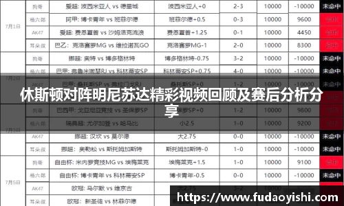 休斯顿对阵明尼苏达精彩视频回顾及赛后分析分享